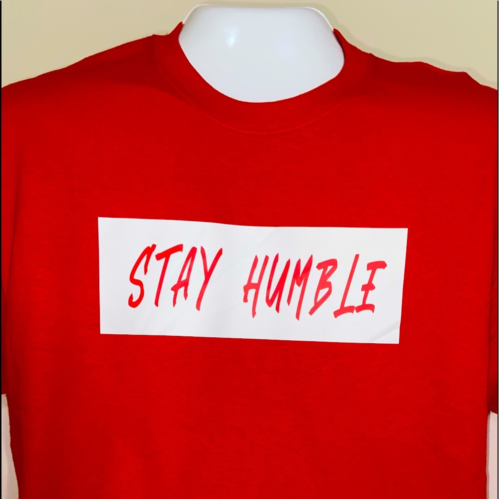 Stay Humble Crewneck Unisex T-Shirt Red (New)